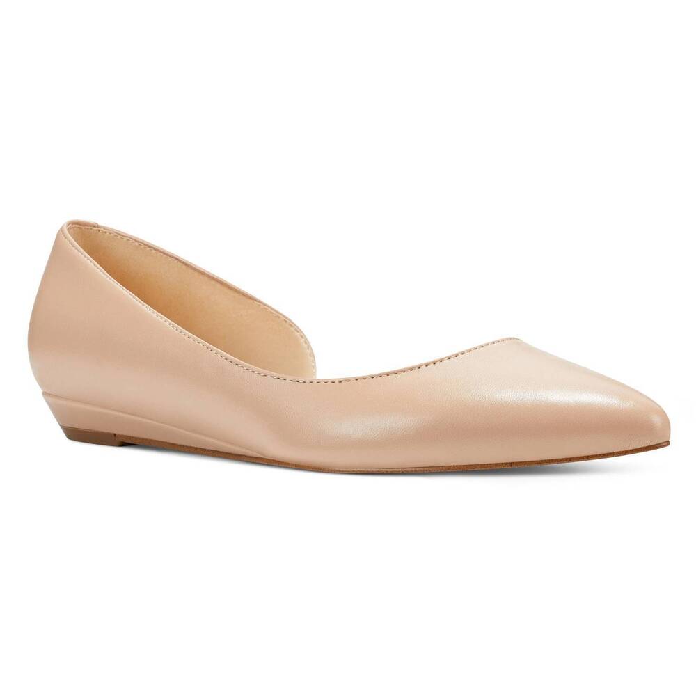 NEW NINE WEST women's saige d'orsay flats in light natural